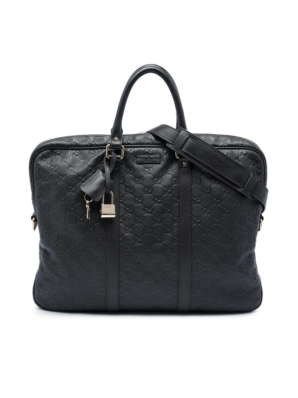 Gucci Ssima Business Bag Pre-Loved Dark #342826G64B
